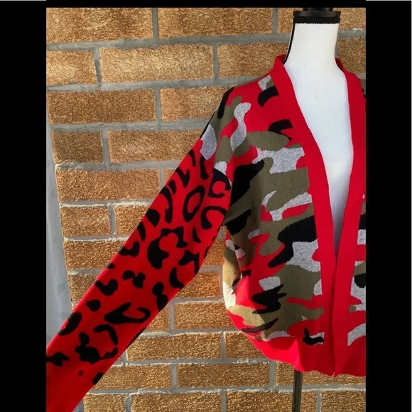 Sen cocoon camoflage open sweater m - Picture 7 of 15